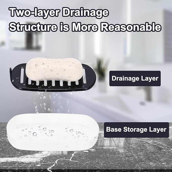 PATIKIL Travel Soap Case, Leakproof Soap Box Container with Lid Portable Bar Soap Holder for Indoor Outdoor Traveling, Camping Gym Bathroom, White Large