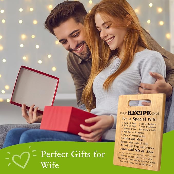 Wife Gifts from Husband, Love Gifts for Wife, Wife Birthday Gift Ideas, Christmas Romantic Gifts for Wife to My Wife Gifts, Gifts for Wife Who Has Everything Wife Cutting Board
