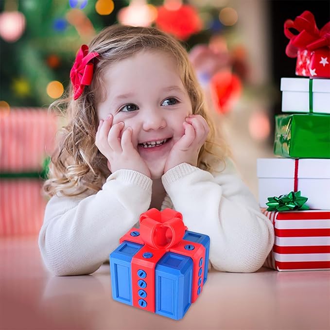 The Prank Box Funny Christmas Gifts Box Annoying Hilarious Screw Challenge with Surprise 3D Printed Screw Gifts Boxes Ideal for Birthday, Christmas (Blue and red)