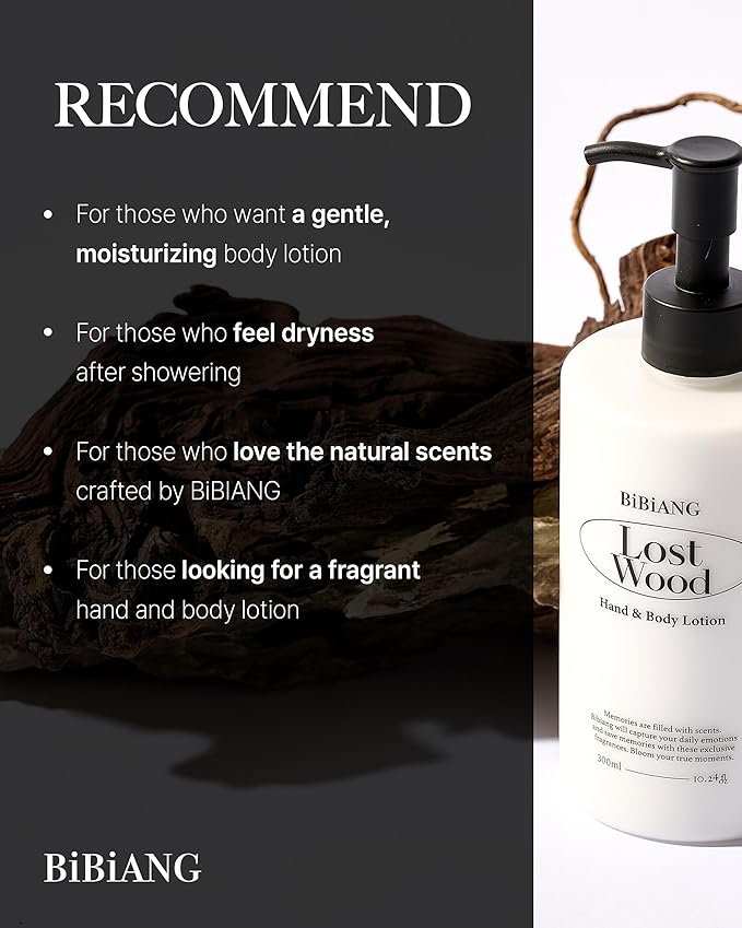 Walnut Creek Green Body Lotion - Korean Body Care for Moisturizing & Nourishment - Hydrating Body Care Formula with Forest Bergamot Scent, Shea Butter & Jojoba Oil - 10.82 fl.oz