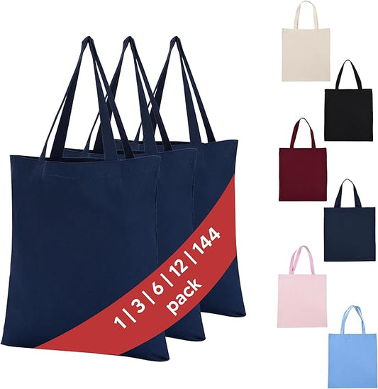 100% Cotton Tote Bag – Whosale Reusable Canvas Shopper for Events, Craft, Gift, Grocery, Promo Use