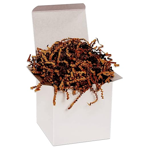 BOX USA 10 lb. Kraft Crinkle Paper Packing, Shipping, and Moving Box Filler Shredded Paper for Box Package, Basket Stuffing, Bag, Gift Wrapping, Holidays, Crafts, and Decoration