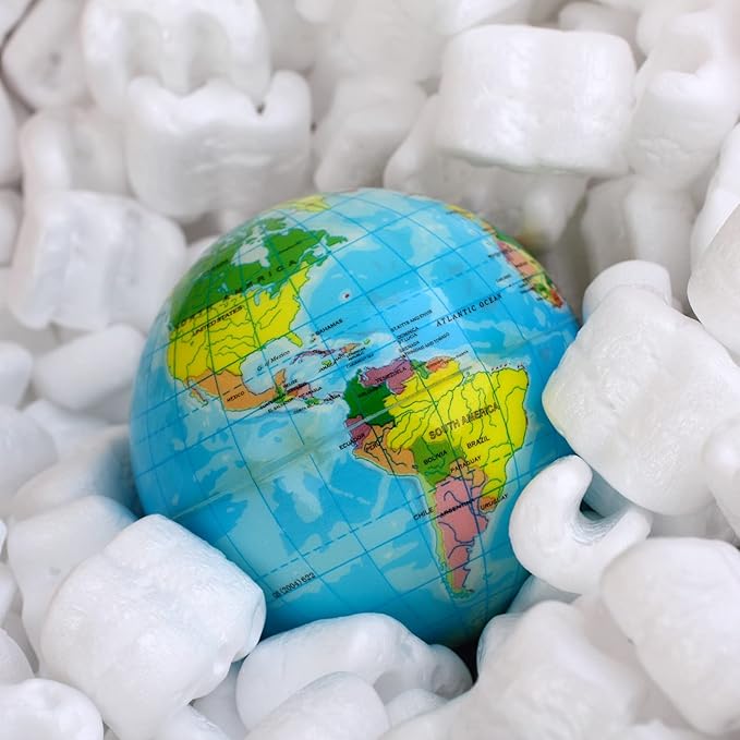 White Packing Peanuts, 3.5 Cubic Feet, S Shaped Cushion For Shipping, Storage & Void Filling, Regular Packing Peanuts, S Shaped
