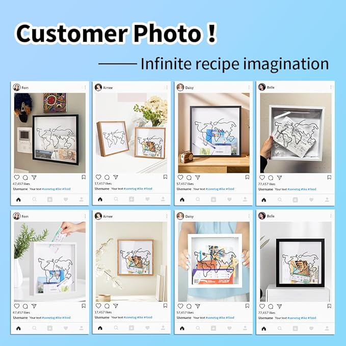 Travel Shadow Photo Keepsake Memory Box Ticket Keepsake Honeymoon Fund Box with Slot Frame Adventure Best Gift for Keepsake International Traveler Women Men People Who Travel Hiker Unique