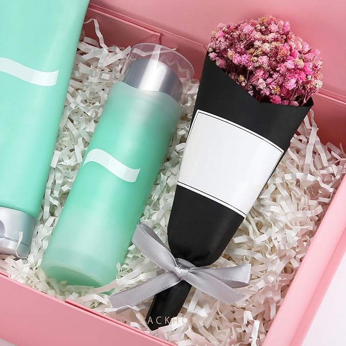PACKHOME Gift Box 9x6.5x3.8 Inches, Rectangle Collapsible Box with Magnetic Lid for Gift Packaging (Matte Pink, Grain Texture)