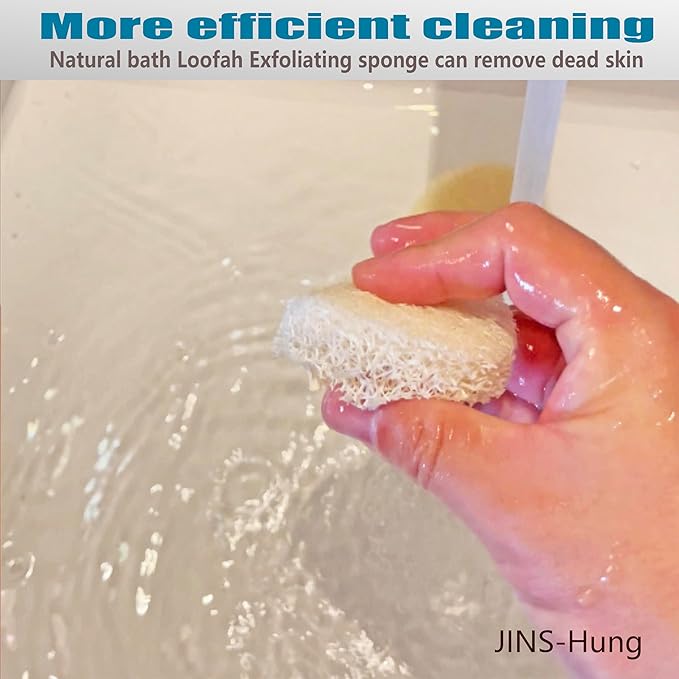 108 Pack Natural Loofah Sponge Exfoliating Face Pads - Facial Body Scrubbers Pad - When Bath Shower and Spa - Loofa Sponges Brush Scrub - Bulk Loofahs Scrubber - Cleansing Skin for Women and Men