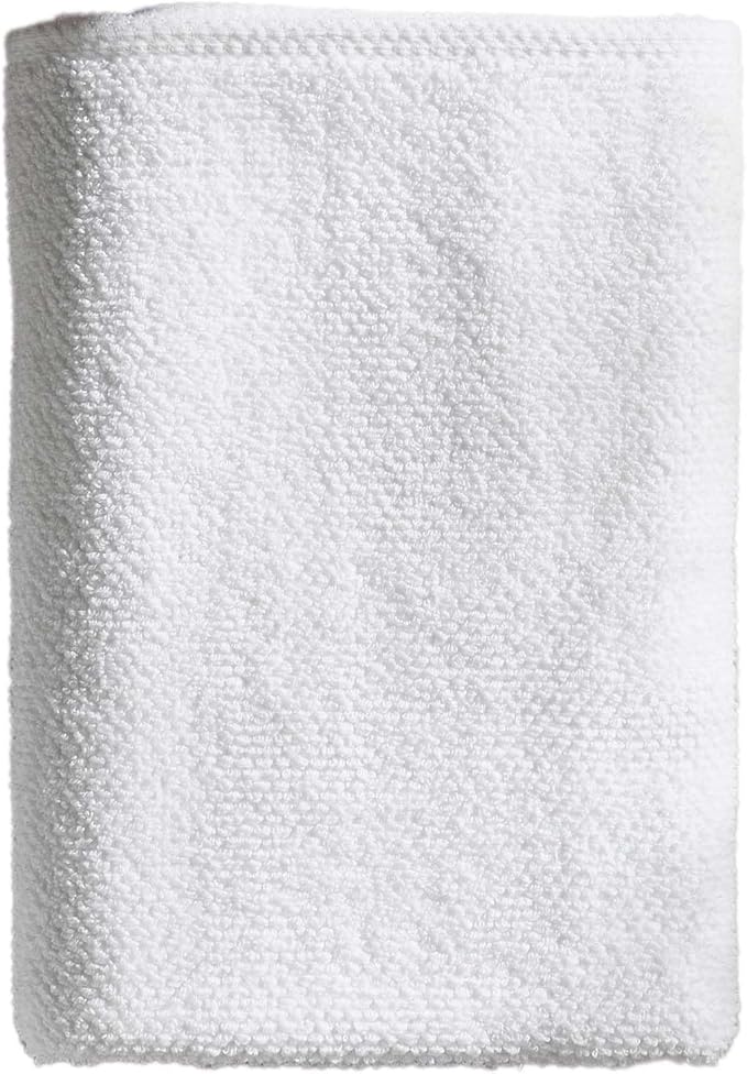 Great Bay Home White Bath Towel - 100% Cotton 54x27 Towel - Absorbent, Quick-Drying, Durable Bath Towels for Bathroom Decor - Low-Twist, Two-Ply Fibers (Optic White)