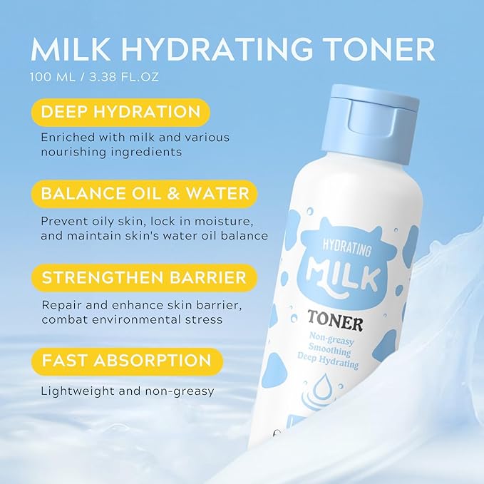 Milk Skincare Gift Set for Women/Girls - Skin Care for Kids Cleaning & Hydrating & Nourish Skincare for Teens 10-12 Ideal for Beginners - Christmas Gifts for Teenage (14Pcs-IN-Gift Box)