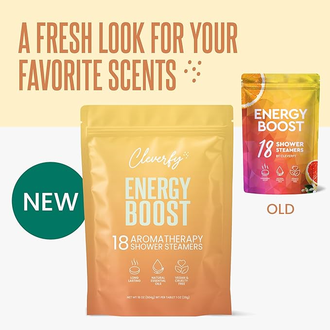Cleverfy Citrus Shower Steamers Aromatherapy – Stocking Stuffers for Teen Girls, Women and Wife – Christmas Gifts for Teens and Women – White Elephant Gifts for Adults – 18 Tablets