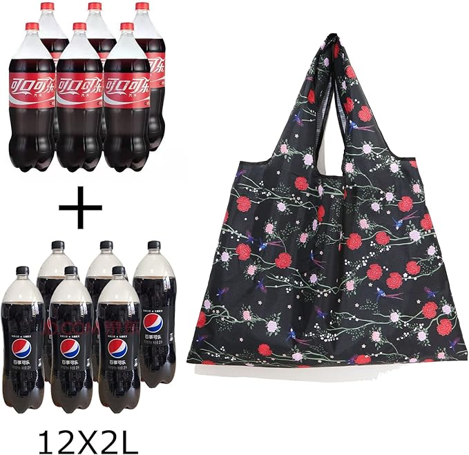 6 Packs Oxford Cloth Reusable Grocery Bags Cute Foldable Washable Grocery Bags Lightweight Shopping Tote Bags