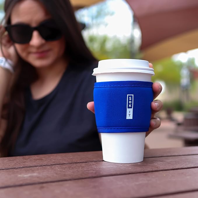 Sok It HotSok Coffee & Tea Reusable Insulated Neoprene Cup Sleeve (Basketball)