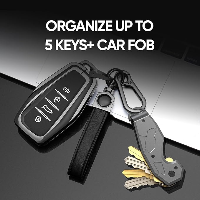 Compact Metal Aluminum Key Organizer, Minimalist Innovative Keyholder-Car Key Chain, Smart KeyChains Key Case up to 6 Keys