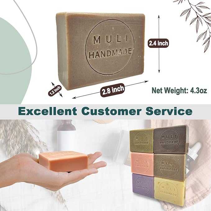 Natural Handemade Bar Soap for Men and Women with Essential oils, Scented Bar Soaps for Bath, Fragrance Regular Use Gift Set (Pack of 3) Lavender