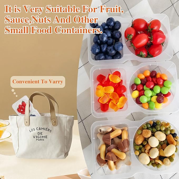 10Set Snack Containers,Reusable Snack Containers with Lids,Snack Pack Containers for Portion Control and Meal Prep Lunch Containers for School Office Travel