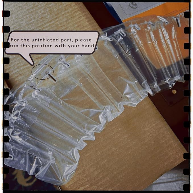 Bubble Cushioning Wrap for Packing 8.2"x119'，Inflatable Air Pillows for Shipping & Moving Bottle Travel Protector Bags Heavy Duty Space Saving Box Filler Shipping Supplies with Pump