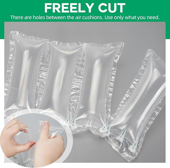 Air Pillows for Shipping - 3.54" x 7.87" Inflatable Packaging Air Bags with Pump, 340 Count Recyclable Box Filler Alternative Packing Peanuts Purse Stuffers for Shape - Better Shipping Protection