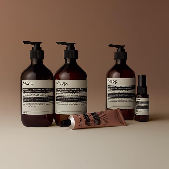 Aesop Resurrection Hand Wash & Balm Set | Citrus, Woody, Herbaceous Duo to Cleanse and Hydrate the Hands | 16.9 oz / 500mL