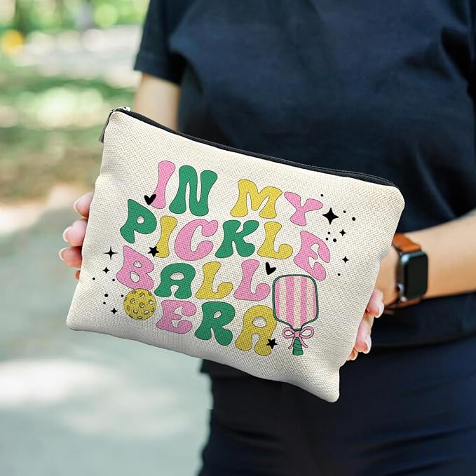 Pickleball Gifts for Women, Pickleball Gifts, Pickleball Makeup Bag for Women, In My Pickleball Era Cosmetic Bag Toiletry Bag, Gifts for Pickleball Lovers, Pickleball Stuff, Pickleball Accessories
