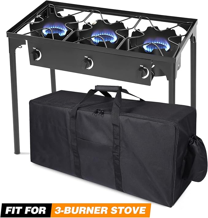 REDCAMP Camp Stove Carry Bag for 3 Burner Stove, Large Case for Three Burner Gas Grill Accessories, 40.5" L x 10" W x 17" H