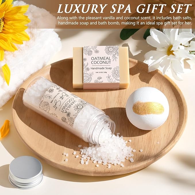 Birthday Gifts for Women Self Care Get Well Soon Gift Baskets, Spa Care Package Thinking of You Sunflower Gifts, Christmas Sending Sunshine Box Unique Gift for Women Mom Her Best Friends Sister Wife