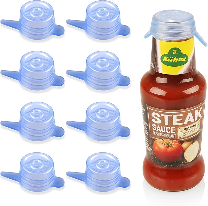 Extra Small Silicone Stretch Lids 1.2 Inch Reusable Silicone Jar Cover to Fit 1.2 Inch to 1.5 Inch Blue 8 pcs