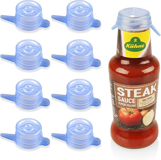 Extra Small Silicone Stretch Lids 1.2 Inch Reusable Silicone Jar Cover to Fit 1.2 Inch to 1.5 Inch Blue 8 pcs