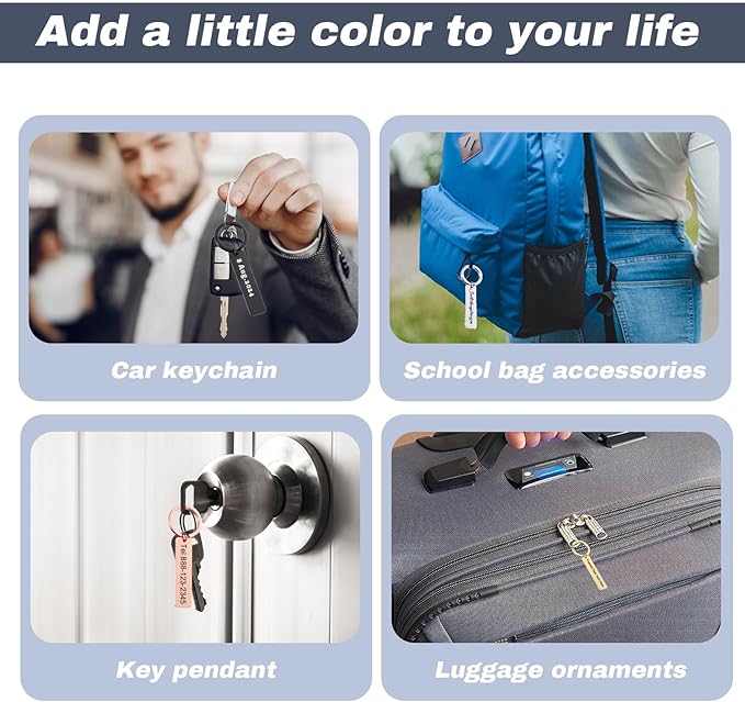 Custom Keychain Double Sided Personalized Picture Text Keychains Engraving Photo Key chains Gifts for Women Boyfriend