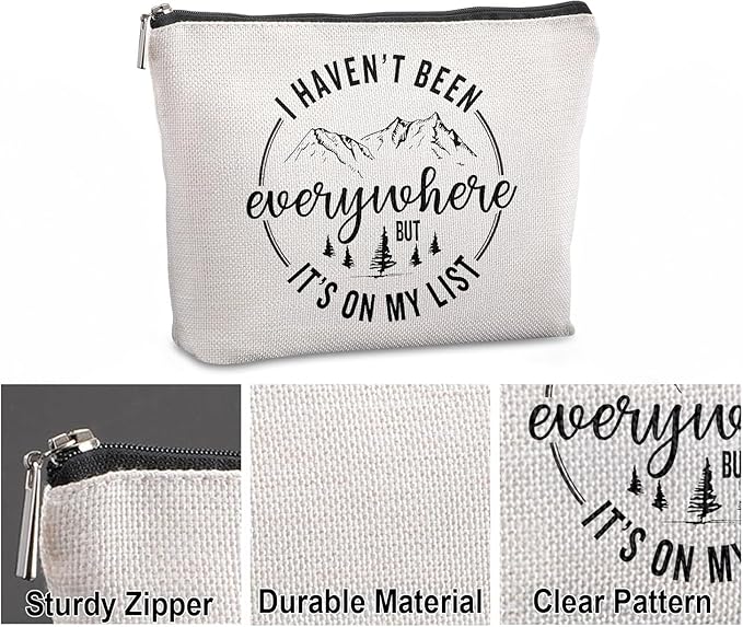 Travel Gifts for Women – 7OZ Scented Candle & Makeup Bag | Unique Gift for Women, Relaxing Aromatherapy, Stylish Cosmetic Bag for Travelers, Travel Christmas Gifts