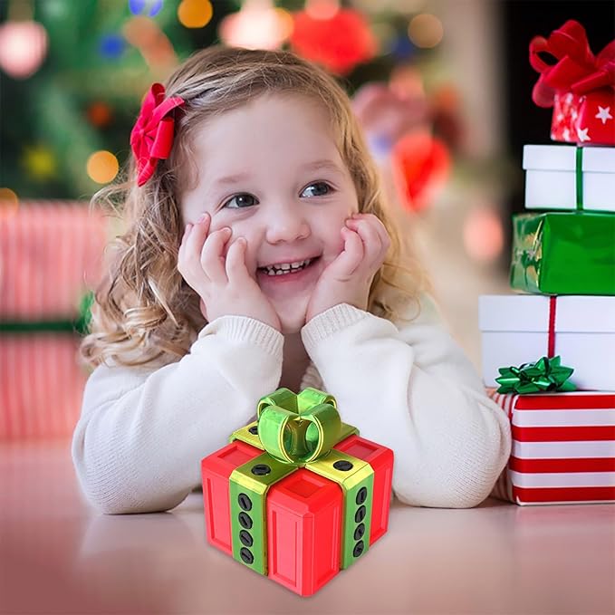The Prank Box Funny Christmas Gifts Box Annoying Hilarious Screw Challenge with Surprise 3D Printed Screw Gifts Boxes Ideal for Birthday, Christmas (Green and red)