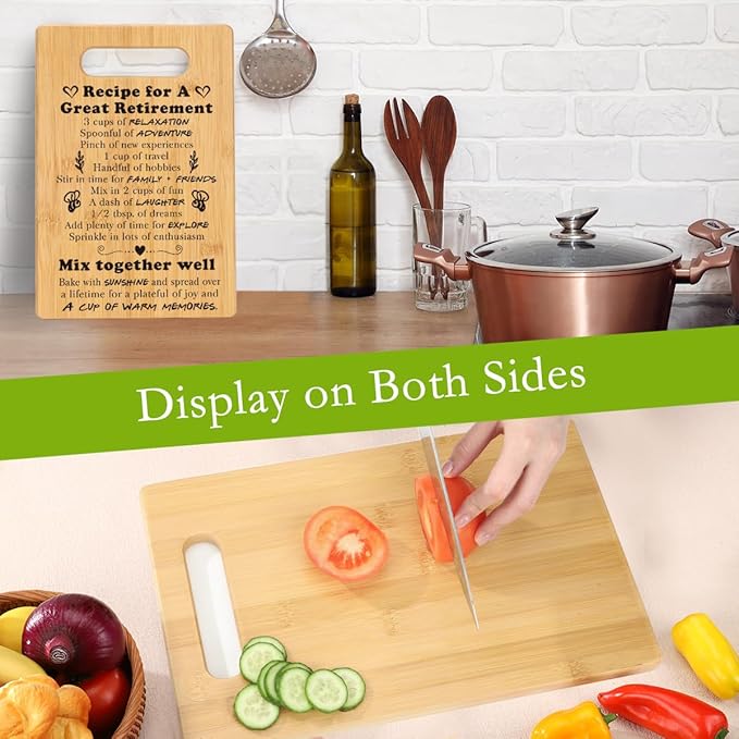 Retirement Gift for Woman 2025, Going Away Gifts, Farewell Gifts for Coworkers, Retired Gifts Ideas, Happy Retirement Gifts for Boss, Teacher, Nurse, Friend, Retirees Cutting Board Gift