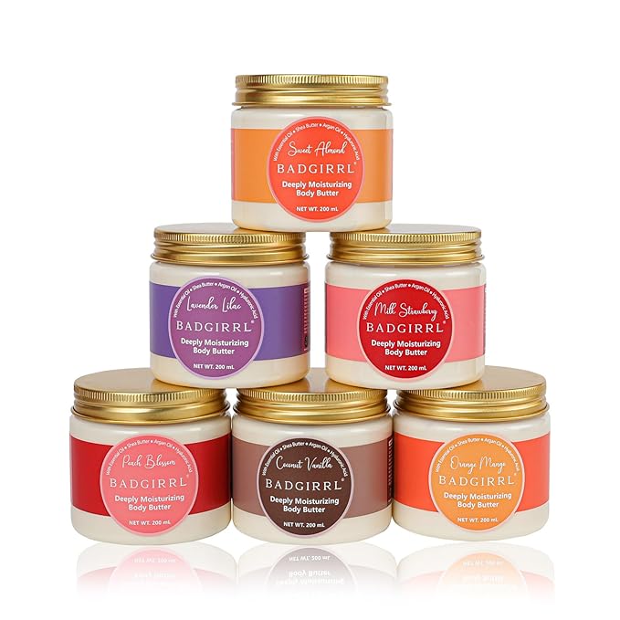 Whipped Body Butter Set for Women Christmas Gifts Deep Moisture Gift Set with Shea Butter & Essential Oil Collection 6 Count Skin Care with 24hr Moisturizing for Mothers Day, Birthday Gift