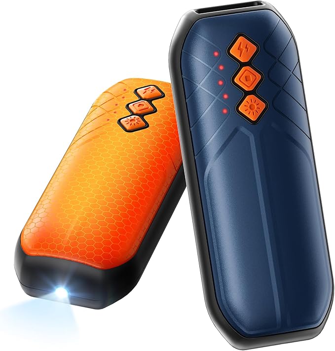 AI Hand Warmers Rechargeable 2 Pack - 6000mAh Electric Hand Warmer with LED Lights, 5-Temp Smart Control, Portable Pocket Heater, Gifts for Christmas, Outdoor, Hunting, Golf, Camping Accessories