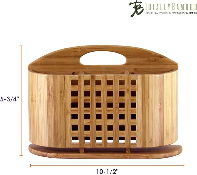 Totally Bamboo "Eco" Utensil, Flatware and Cutlery Drying Caddy for Totally Bamboo Eco Dish Drying Rack