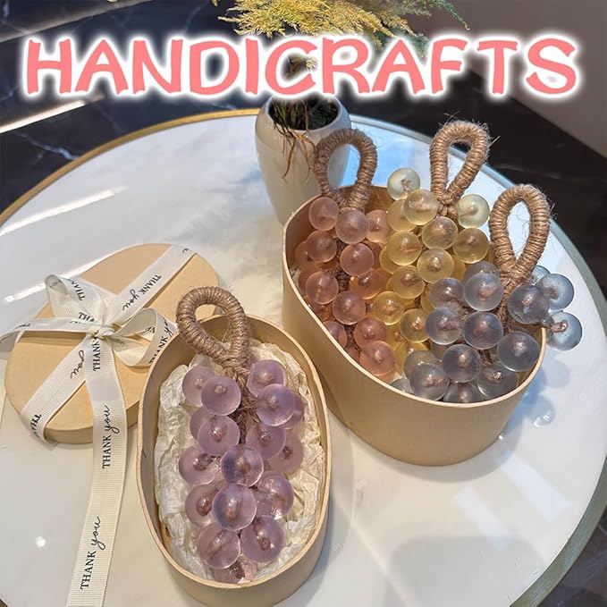 Handmade Grape Soap on a Rope, Natural Cold Process Cluster Soap Bar for Hand Wash and Bath, Decorative & Long Lasting Fragrance, Gift Set for Women Men (1, H)