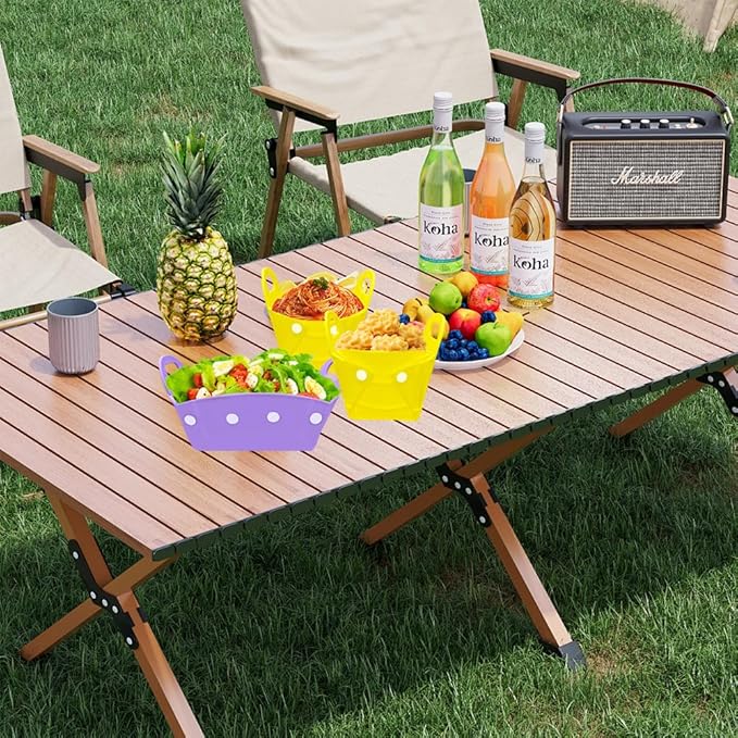 4 PCS Camping Bowl, Collapsible Silicone Bowl, Portable Camping Tableware Folding Picnic Bowl, Food Grade Material, Reusable,Space Saving,for Lunch Family Picnic