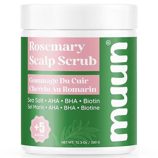 Muun Rosemary Shampoo Bars and Conditioner Set 3 - Hair Growth, Anti Hair Loss, Hair Regrowth, pH Balanced, Sulfate & Silicone Free - Solid Soap Easy for Travel (Rosemary scalp scrub)