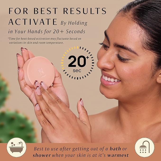 Nopalera Jasmine Lotion Bar, Solid Plant-Based Body Moisturizer with Nopal Cactus Oil, Clean Vegan Formula, Pink, 2.2 oz, As Seen on Shark Tank