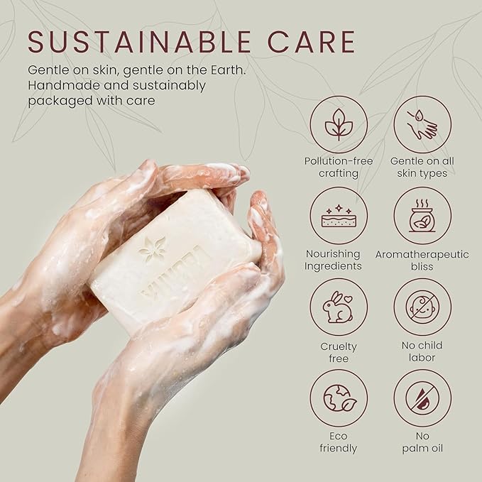 6 Pcs Women Natural Handmade Body Soaps 5 OZ Pack Floral Radiance Long lasting Fragrance Luxurious Scents with Natural Ingredients – Sulfate & Paraben Free, Vegan Soap