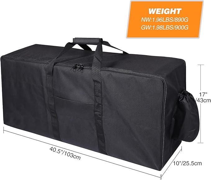 REDCAMP Camp Stove Carry Bag for 3 Burner Stove, Large Case for Three Burner Gas Grill Accessories, 40.5" L x 10" W x 17" H