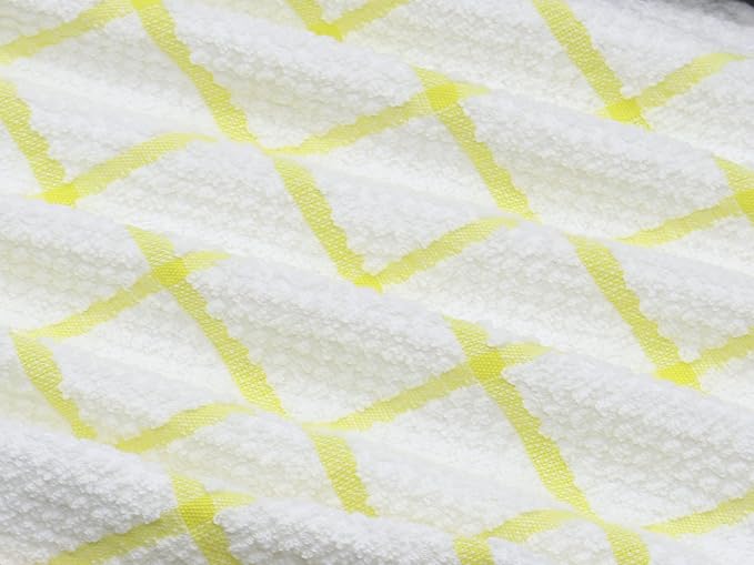 Cleaning Rags Cleaning Cloths for Cleaning House, Cotton Dish Cloths Dish Rags for Washing Dishes, Set of 8, Light and Soft Terry Kitchen Washcloths Kitchen Rags,12 Inch x 12 Inch (Yellow Set)