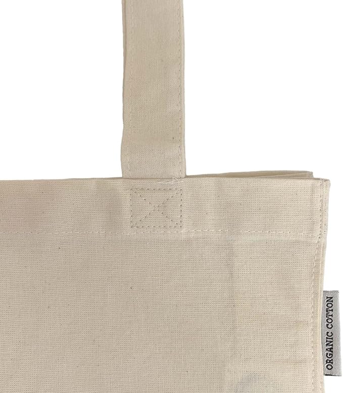 12 Ct Small Cotton Tote Bags with Full Gusset – Reusable Canvas Carry Bags