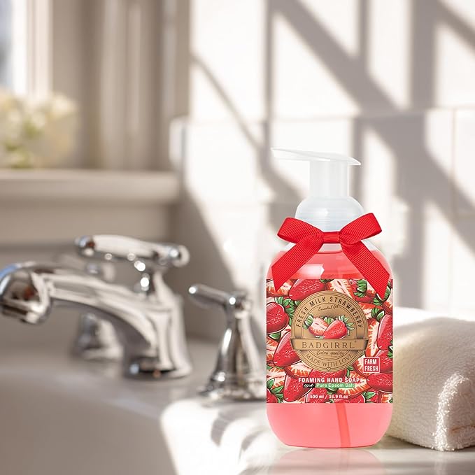 Gift Set for Christmas, 16.9 Fl Oz Each (Pack of 5),Birthday Gift Foaming Hand Soap with Epsom Salt Deep Moisture Gift Set with Shea Butter & Essential Oil Collection Skin Cleanser with Moisturizing