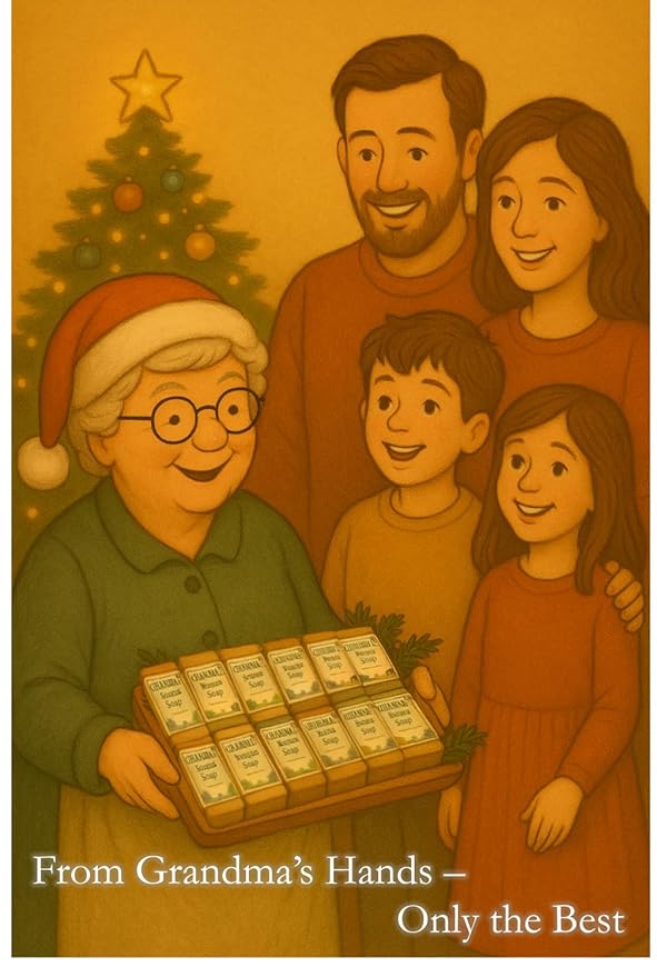 Grandma’s 12 Days of Christmas Soap Sampler – Limited Holiday Collection (12 Handmade Herbal Bars, 1.5 oz Each)