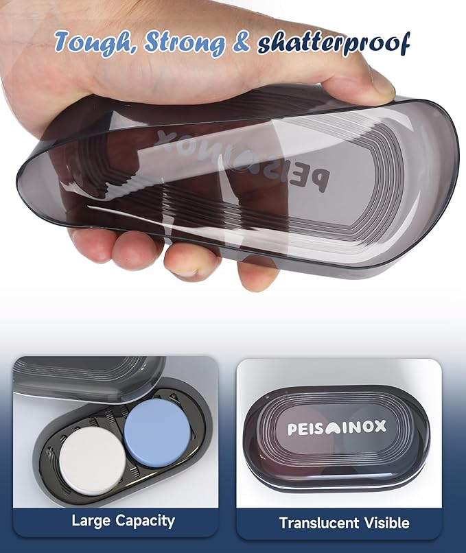 Leakproof Travel Soap Dish with Lid - Draining Soap Bar Holder for Bathroom, Shower, Gym, School, Camping, Vacation, Outdoor