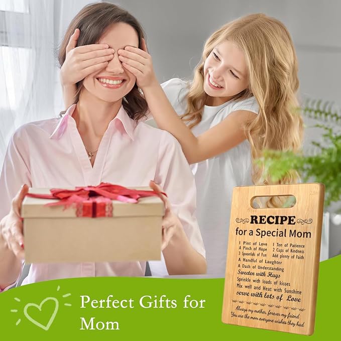 Birthday Gifts for Mom from Daughter Son, First Time Mom Gifts, Best Gifts for Step Mom, Bonus Mom, Stepmother, Mama, Unique Mom Gifts for Mom Christmas, New Mother Cutting Board Gift