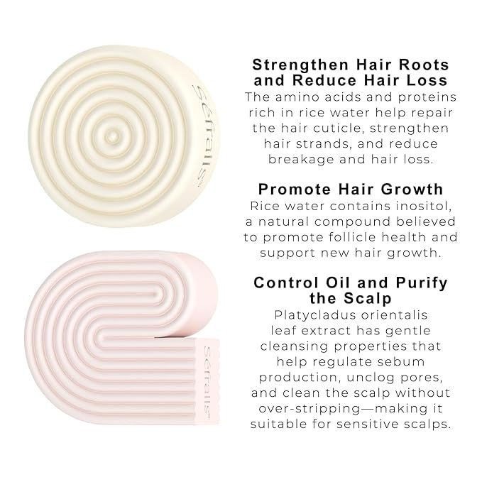 Rice Water Hair Care Set – Solid Shampoo & Conditioner Bars with Protein for Strengthening and Repairing Hair – Free from Parabens, Sulfates & Silicones – Nourishing Hair Care – 2-Pack