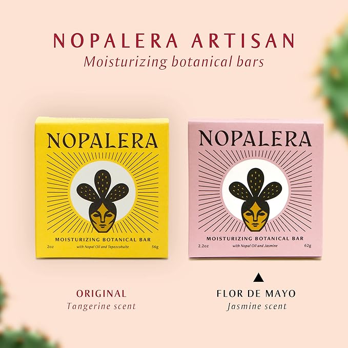 Nopalera Jasmine Lotion Bar, Solid Plant-Based Body Moisturizer with Nopal Cactus Oil, Clean Vegan Formula, Pink, 2.2 oz, As Seen on Shark Tank
