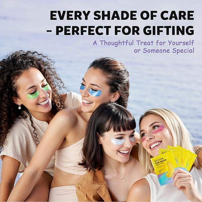 Under Eye Patches Variety Pack (24 Pairs), Stocking Stuffers for Women, Eye Masks for Dark Circles Puffy Eyes With 8 Colors (3 Pairs/Color), Vegan Skin Care Gifts for Teen Girls