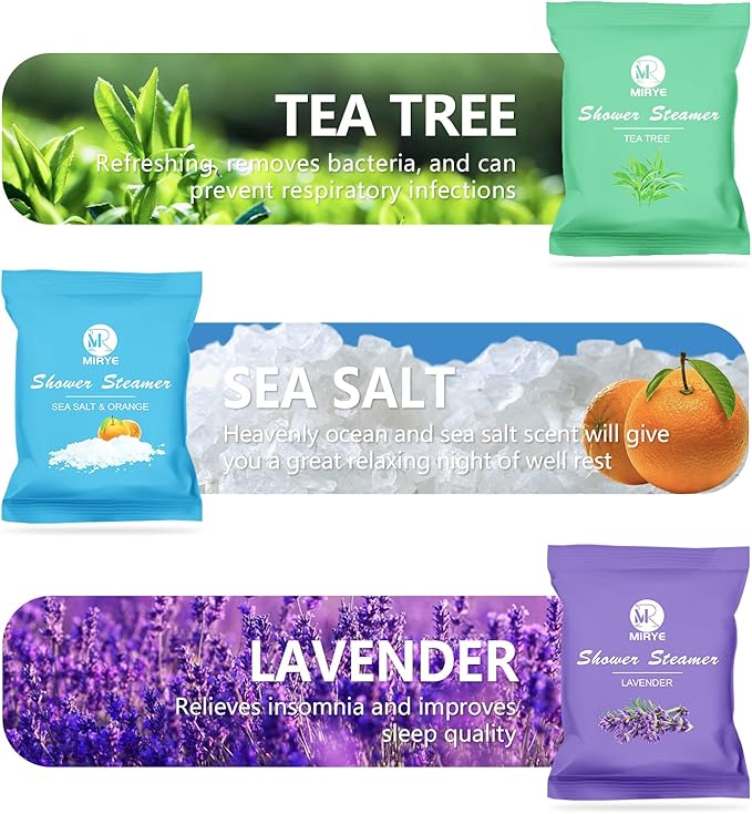 Shower Steamers Aromatherapy Birthday Gifts for Women Men, 24-Pack Stress Relief Organic Shower Bombs with Essential Oil, Stocking Stuffers White Elephant Christmas Gifts for Mom Wife Friends