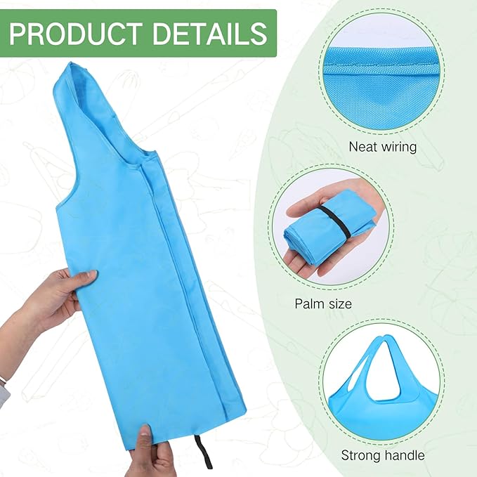 100 Pack Reusable Grocery Bags Bulk Polyester Shopping Bags Foldable Shopping Tote Pouch for Grocery 50 Lbs Washable(Blue)